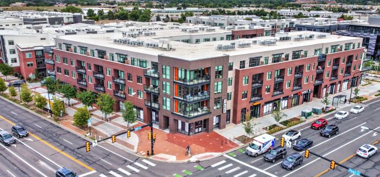 Aerial view of REVE at 3000 Pearl Parkway