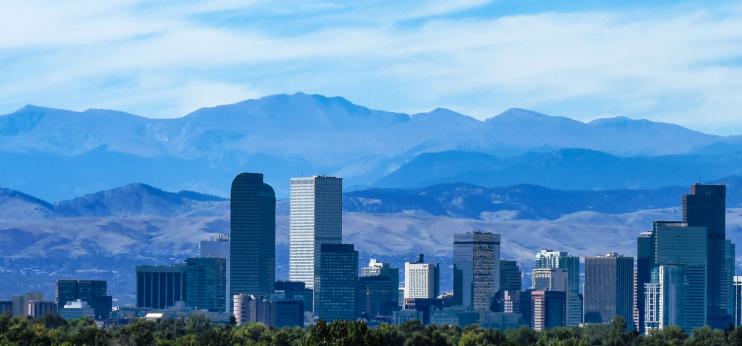 A skyline view of Denver, Colorado
